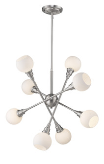 Tian LED Chandelier in Brushed Nickel (224|616-8C-BN-LED)