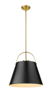 Z-Studio One Light Pendant in Matte Black + Heritage Brass (224|726P18-MB+HBR)