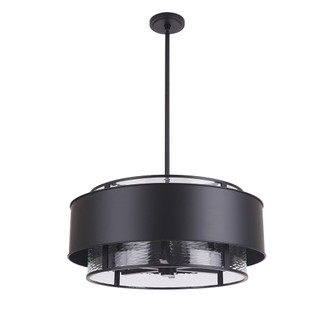 Jupiter Six Light Pendant Chandelier in Black (90|393008)