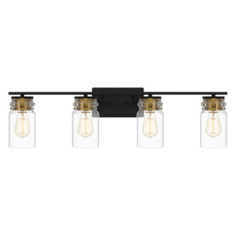 Keesey Four Light Bath in Matte Black (10|KEE8632MBK)