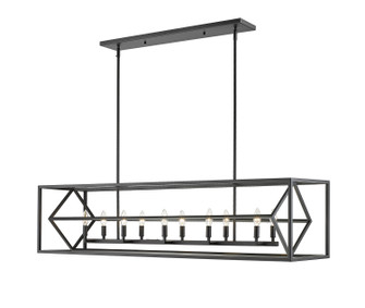 Euclid Ten Light Linear Chandelier in Matte Black (224|457-10L-MB)