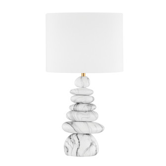 Fenton One Light Table Lamp in Aged Brass/Ceramic Marbled Gray (70|L1736-AGB/CMG) Fenton One Light Table Lamp in Aged Brass/Ceramic Marbled Gray (70|L1736-AGB/CMG)
