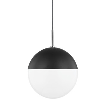 Renee One Light Pendant in Polished Nickel/Black (428|H344701L-PN/BK)