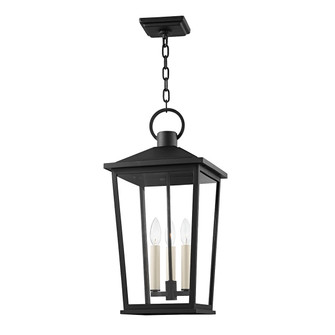 Soren Three Light Outdoor Lantern in Textured Black (67|F8911-TBK)