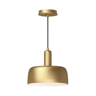 Adriano One Light Pendant in Brushed Gold|Matte Black|White (452|PD427710BG)