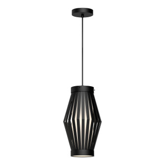 Hana One Light Pendant in Matte Black/Opal Matte Glass (452|PD434509MBOP)