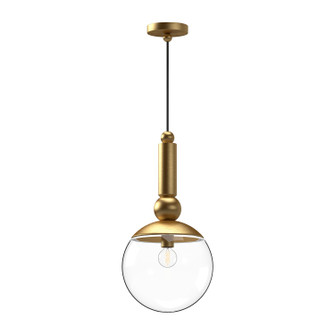 Delilah One Light Pendant in Brushed Gold/Clear Glass (452|PD560510BGCL)