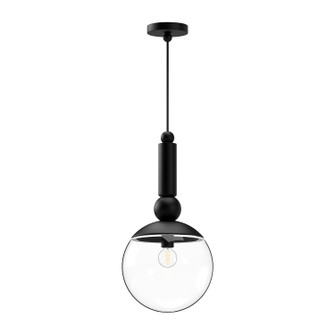 Delilah One Light Pendant in Clear Glass/Matte Black (452|PD560510MBCL)