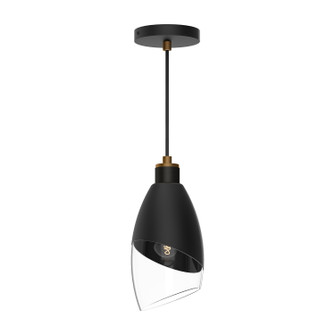 Capri One Light Pendant in Clear Glass/Matte Black (452|PD587105MBCL)