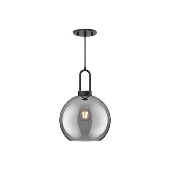 Soji One Light Pendant in Matte Black/Smoked Solid Glass (452|PD601710MBSM)