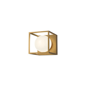 Amelia One Light Bathroom Fixtures in Aged Gold/Opal Matte Glass (452|VL519106AGOP)