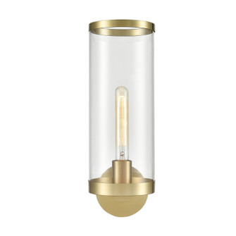 Revolve Ii One Light Bathroom Fixture in Clear Glass/Natural Brass (452|WV311601NBCG)