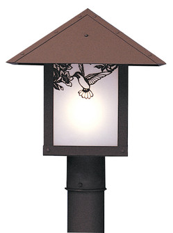 Evergreen One Light Post Mount in Rustic Brown (37|EP-12ARM-RB)