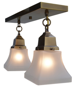 Ruskin Two Light Ceiling Mount in Rustic Brown (37|RCM-2-RB)