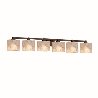 Alabaster Rocks Six Light Bath Bar in Dark Bronze (102|ALR-8436-55-DBRZ)