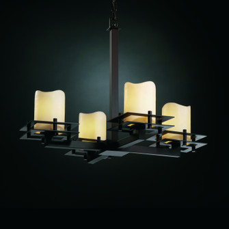 CandleAria LED Chandelier in Matte Black (102|CNDL-8100-14-CREM-MBLK-LED4-2800)