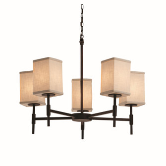 Textile LED Chandelier in Dark Bronze (102|FAB-8410-15-CREM-DBRZ-LED5-3500)