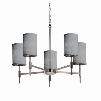 Textile Five Light Chandelier in Matte Black (102|FAB-8410-15-GRAY-MBLK)