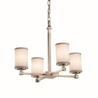 Textile Four Light Chandelier in Dark Bronze (102|FAB-8420-10-WHTE-DBRZ)