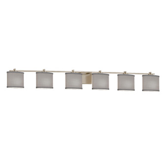 Textile Six Light Bath Bar in Brushed Nickel (102|FAB-8446-30-GRAY-NCKL)