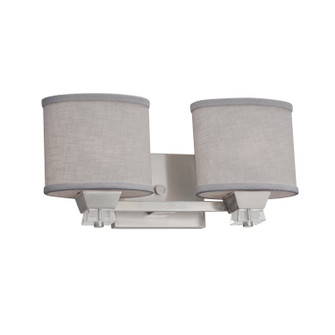 Textile Two Light Bath Bar in Brushed Nickel (102|FAB-8472-15-GRAY-NCKL)