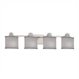 Textile Four Light Bath Bar in Brushed Nickel (102|FAB-8474-30-GRAY-NCKL)