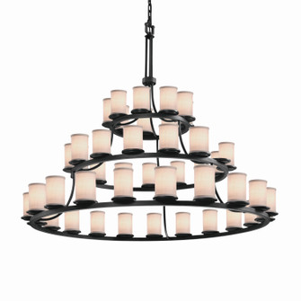 Textile 45 Light Chandelier in Dark Bronze (102|FAB-8714-10-WHTE-DBRZ)