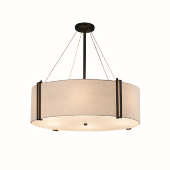 Textile Eight Light Pendant in Dark Bronze (102|FAB-9514-WHTE-DBRZ)