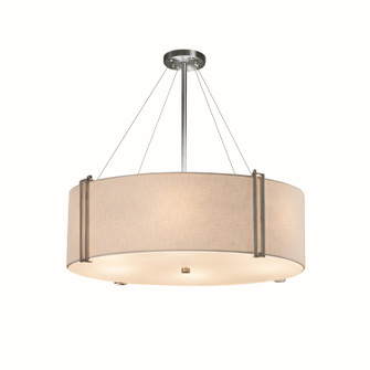 Textile Eight Light Pendant in Brushed Nickel (102|FAB-9514-WHTE-NCKL)