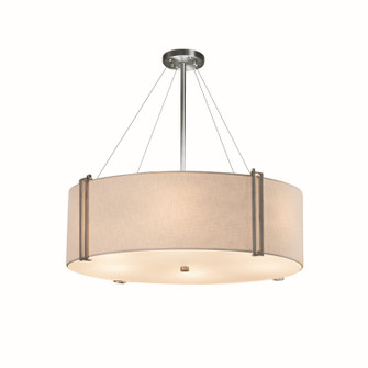 Textile LED Pendant in Brushed Nickel (102|FAB-9514-WHTE-NCKL-LED8-5600)