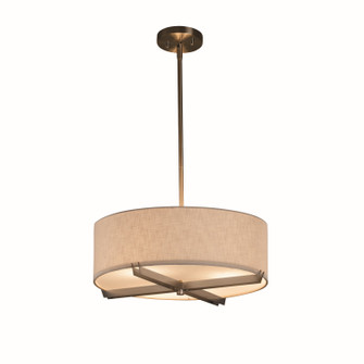 Textile Three Light Pendant in Brushed Nickel (102|FAB-9521-WHTE-NCKL)