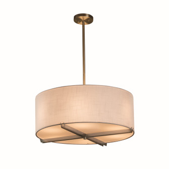 Textile Six Light Pendant in Dark Bronze (102|FAB-9522-WHTE-DBRZ)