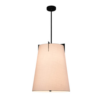 Textile Two Light Pendant in Matte Black (102|FAB-9600-WHTE-MBLK)