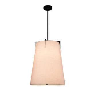 Textile Two Light Pendant in Brushed Nickel (102|FAB-9600-WHTE-NCKL)