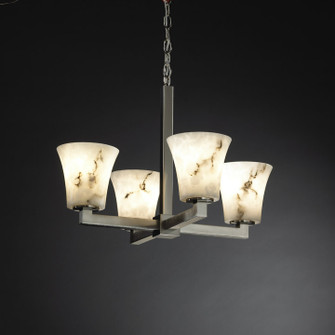 LumenAria Four Light Chandelier in Matte Black (102|FAL-8829-20-MBLK)