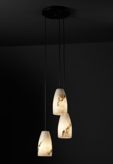 LumenAria Three Light Pendant in Brushed Nickel (102|FAL-8864-28-NCKL)