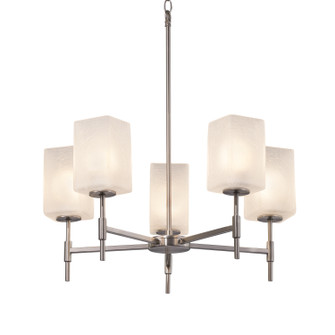 Fusion Five Light Chandelier in Dark Bronze (102|FSN-8410-15-FRCR-DBRZ)