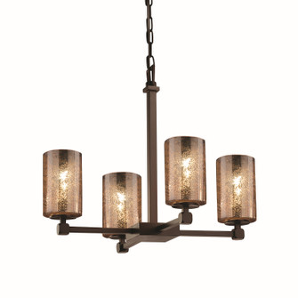 Fusion Four Light Chandelier in Dark Bronze (102|FSN-8420-10-MROR-DBRZ)