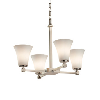 Fusion Four Light Chandelier in Dark Bronze (102|FSN-8420-20-OPAL-DBRZ)