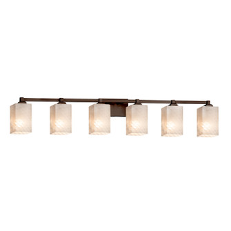 Fusion Six Light Bath Bar in Dark Bronze (102|FSN-8436-15-WEVE-DBRZ)