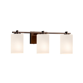 Fusion Three Light Bath Bar in Dark Bronze (102|FSN-8443-10-OPAL-DBRZ)