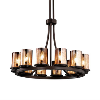 Fusion LED Chandelier in Matte Black (102|FSN-8763-10-MROR-MBLK-LED12-8400)