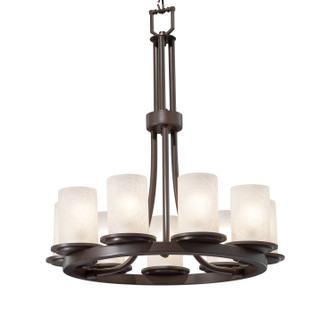 Fusion Nine Light Chandelier in Brushed Nickel (102|FSN-8766-10-FRCR-NCKL)