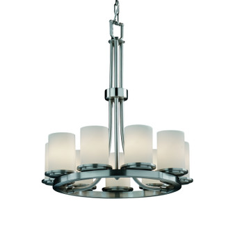 Fusion LED Chandelier in Dark Bronze (102|FSN-8766-10-OPAL-DBRZ-LED9-6300)