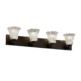 Veneto Luce Four Light Bath Bar in Matte Black (102|GLA-8924-20-LACE-MBLK)