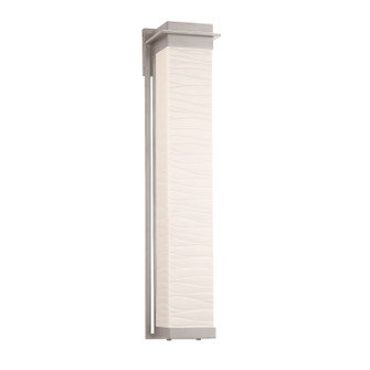 Porcelina LED Outdoor Wall Sconce in Brushed Nickel (102|PNA-7546W-WAVE-NCKL)