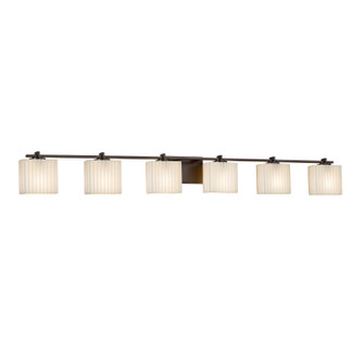 Porcelina Six Light Bath Bar in Matte Black (102|PNA-8446-55-PLET-MBLK)