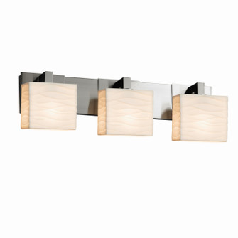 Porcelina Three Light Bath Bar in Brushed Nickel (102|PNA-8923-55-WAVE-NCKL)