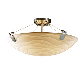 Porcelina LED Semi-Flush Mount in Brushed Nickel (102|PNA-9612-35-WAVE-NCKL-LED5-5000)