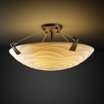 Porcelina LED Semi-Flush Mount in Dark Bronze (102|PNA-9631-35-WAVE-DBRZ-LED3-3000)